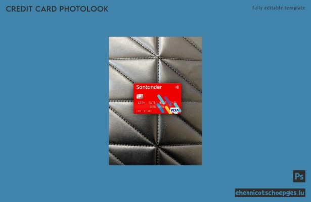 USA Santander Bank Visa-Karte Fotoansicht Beispielvorschau